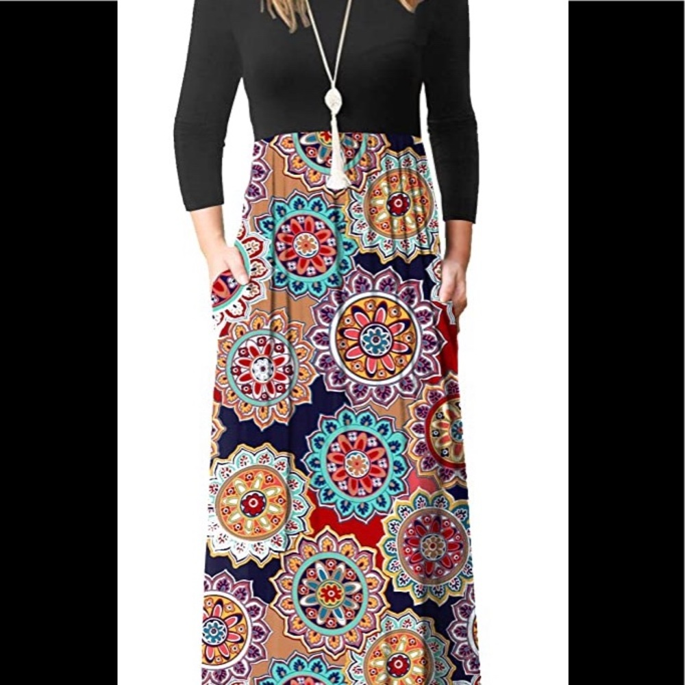 Women’s long sleeve maxi dress L